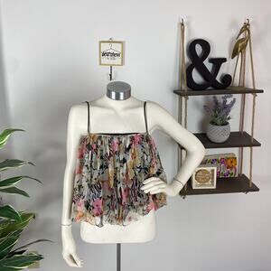 Elizabeth & James Silk Taura Flora Print Tank Top